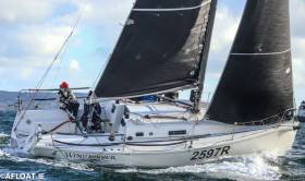 The J97 Windjammer  (Lindsay Casey) took her first ISORA overall win and Class 2 in the fourth race of the Viking Marine Coastal Series