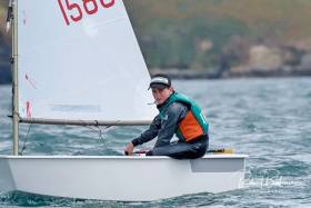 James Dwyer-Matthews pictured in his home waters of Kinsale at the Irish Nationals last month