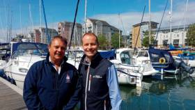 Simon Haigh, Managing Director of Quay Marinas (left) with Michael Prideaux, Managing Director of Dean &amp; Reddyhoff