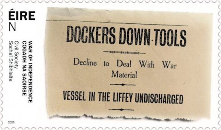 Dublin Port Highlights Stamp Commemorating 1920 Dublin Dockers’ Munitions Strike